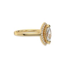 This ring is made with a marquise solitaire diamond set in a two-prong setting, surrounded by a halo of round diamonds, all resting on a delicate gold band.Details: - Made to Order- Diamond Weight: 1.00 CT, 1.25 CT, 1.50 CT, 1.75 CT, 2.00 CT, 2.25 CT, 2.50 CT, 2.75 CT, 3.00 CT- Accent Diamond Weight: 0.20 CT to 0.30 CT (Carat weight varies based on chosen Focal Diamond)- Diamond Type: Lab Grown Diamond (CVD, HPHT)- Focal Diamond Cut: Marquise- Accent Diamond Cut: Round- Diamond Clarity: VS - Diamond Color: Colorless (DEF)- Setting Type: Prong and Pave- Band Thickness: 1.70 MM- Band Width: 2.00 MM- Metal Type: 14K Solid Gold,18K Solid Gold- Choice of Gold Color: Yellow Gold, White Gold, Rose Gold- Jewelry Certificate: All our jewelry comes with a 3rd Party Lab Certificate, verifying the aut Marquise Yellow Gold Halo Wedding Ring, Yellow Gold Marquise Halo Wedding Ring, Marquise Halo Diamond Ring In Yellow Gold, Yellow Gold Marquise Halo Jewelry, Marquise Halo Yellow Gold Jewelry, Marquise Halo Diamond Ring In 14k Gold, 14k Gold Marquise Halo Diamond Ring, Marquise Halo Diamond Promise Ring, Marquise Diamond Ring With Halo Setting In Yellow Gold