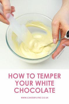 How to temper white chocolate How To Temper White Chocolate, Tempering White Chocolate, How To Color White Chocolate, Chocolate Mould Recipes, White Chocolate Decorations For Cake, Temper White Chocolate, Confections Recipes