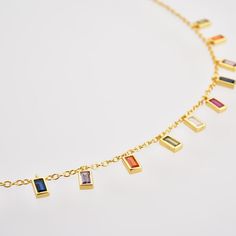 Limited Stock Available - Click "ADD TO CART" To Get Yours Now ﻿Make a statement with Arimonz Colorful Charms Rainbow Chain Choker Necklace Women Fine Jewelry featuring colorful charm chains and adjustable neck strap. The easy-to-wear design will go with everything in your wardrobe, perfect for layering or wearing alone. A perfect accessory to wear every day or for a special occasion. Specifications: Metal Stamp: 925,Sterling Chain Type: Link Chain Necklace Type: 35cm/13.77 inch + 8cm/3.14 inche Necklace Emerald, Necklace Birthstone, Soft Luxury, Party Rock, Rainbow Bracelet, Gem Necklace, Rock Punk, Gold Charm Necklace, Emerald Necklace