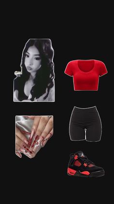 Black And Red Outfit Casual, Red Outfit Casual, Latina Fits, Black And Red Outfit, Red Top Outfit, Top Outfit Ideas, Basic Girl Outfit, Outfit Ideas Black, Latina Outfits