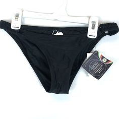 Volcom, Women’s Simply Solid Full Black Bikini Bottom, Small New With Tags Df-46-T-35 Black Tankini With Tie-side Bottom, Black Tie-side Tankini For Swimming, Black Stretch Swimwear With Tie-side Bottom, Black Stretch Tie-side Swimwear Bottom, Black Tie-side Swimming Bottoms, Black Fitted Tie-side Swimwear Bottom, Womens Swim, Tags, Women Shopping