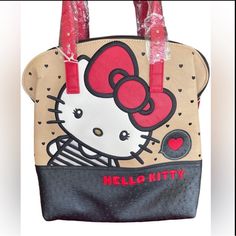 Nwt. Never Used Before. Authentic Sanrio. Offers Welcomed. Hello Kitty Print Shoulder Bag For Travel, Travel Rectangular Bag With Hello Kitty Print, Hello Kitty Print Travel Shoulder Bag, Hello Kitty Print Shopping Bag, Rectangular, Black Hello Kitty Print Bag For Daily Use, Black Hello Kitty Print Travel Bag, Black Hello Kitty Travel Bag, Cute Red Satchel For Everyday Use, Red Hello Kitty Bag For Everyday Use