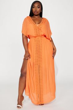 Available In Orange, Black, Light Blue, And White. Kaftan Maxi Dress Short Sleeve V-Neckline Lace Trim Elastic Waistband Self: 100% Polyester Lining: 100% Polyester Imported | Skylar Kaftan Maxi Dress in Orange size XS by Fashion Nova Orange V-neck Maxi Dress For Beach, Orange V-neck Maxi Dress For Beach Cover-up, Orange V-neck Maxi Dress For Vacation, Orange V-neck Beachwear Dress, Orange V-neck Cover-up For Spring, Spring V-neck Cover-up, Orange V-neck Maxi Dress For The Beach, Orange V-neck Cover-up For Beach Season, Orange V-neck Maxi Dress For Daywear