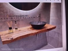 an advertisement for the art of making art featuring a sink and soap dispenser