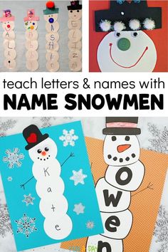 snowman crafts and activities for kids to make