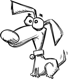 a cartoon dog with a number on it's face and the letter d in his mouth