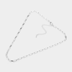 Necklace Size : 15.5" + 3" L Decor Size : 0.2" L Prom Jewelry Earrings, Catalog Bag, Paperclip Chain Necklace, Prom Accessories, Minimalist Accessories, Arm Bracelets, Card Purse, Bridal Gloves, Head Chain