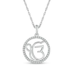 The Sikh symbol for the mantra of oneness becomes a sparkling style in this diamond Ik Onkar circle pendant. Crafted in sterling silver A polished Ik Onkar symbol shines inside a diamond-lined circle border. This 1/6 ct. t.w. diamond pendant suspends along an 18.0-inch rope chain that secures with a spring-ring clasp. Symbolic Round Diamond Jewelry, Symbolic Diamond Pendant Jewelry, Sterling Silver Medallion With Single Cut Diamonds, Symbolic Diamond Accents Pendant Jewelry, Symbolic Round Cubic Zirconia Jewelry, Symbolic Pendant Jewelry With Diamond Accents, Spiritual Diamond Round Pendant Jewelry, Spiritual Diamond Jewelry With Engraving, Spiritual Round Diamond Jewelry