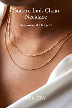 Nothing gets cooler than this. Sleek and modern. Made to stack, layer, and wear everyday. Necklace, Solid Gold Necklace, Casual Necklace, Necklace for her, Trendy Necklace 2021, Women's Necklace, Jewelry Accessories, Elegant Fashion, Love Necklace, Gold Necklace, Aesthetic Necklace! #necklace #goldnecklace #trendynecklace #necklaceforher #jewelry #rellery Gold Necklace Aesthetic, Necklace Casual, Accessories Elegant, Aesthetic Necklace, Dainty Gold Chain, Necklace Aesthetic, Meaningful Necklace, Paperclip Necklace, Casual Necklaces