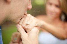 a man and woman looking at each other