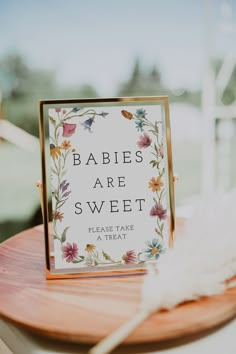 Wildflower Babies Are Sweet Sign Printable, Wildflower Sign, Please Take a Favor, Sweet Treat Baby Shower, Floral Baby Shower, Instant, 55 - Etsy Bloom Graduation Party, Wildflower Graduation Party, Floral Grad Party, Wildflower Party, Floral Graduation Party, Garden Party Bridal Shower, Cards And Gifts Sign, Bridal Shower Inspo, Wildflower Baby Shower