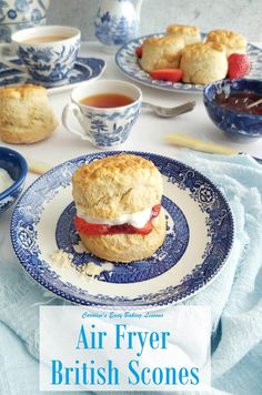 the cover of air fryer british scones