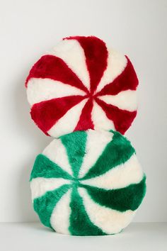 two candy canes sitting on top of each other