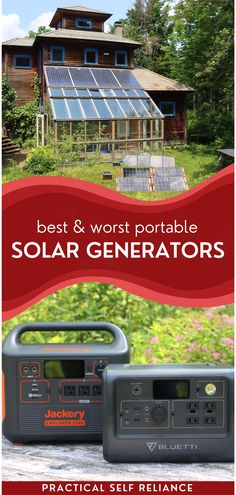 an advertisement for solar generators with the words best & worst portable solar generators