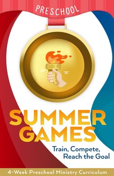 Summer Games 4-Week Preschool Ministry Curriculum Preschool Ministry, Childrens Ministry Deals, Childrens Ministry Curriculum, Sunday School Games, Preschool Bible Lessons, Minute To Win, Free Lego, Minute To Win It Games, Preschool Bible