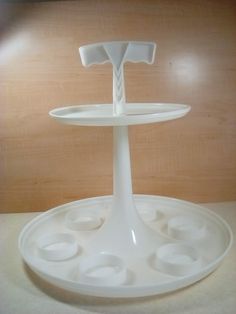 Vintage Tupperware Two Tier Carousel Caddy - Etsy Vintage Tupperware, Tupperware, Hard To Find, Carousel, Serving Bowls, Kitchen Dining, Conditioner