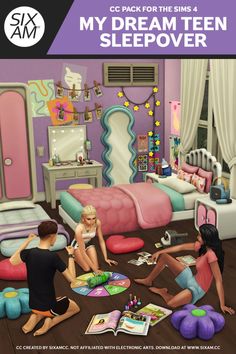 You have to check out this Sims 4 CC pack at number 56 on the Sims 4 bedroom CC list! It's the ultimate teen sleepover setup, with dresser CC, vanity CC, bed CC, pillows, sleep mats, cushions, stereo/speaker, furniture, and more. Plus, the collection comes with amazing clutter, bedding, bed frames, and wardrobes to really personalize your Sims’ space. I’m so excited about this list and have already pinned it to my Sims 4 CC packs board—don’t miss out on these finds! Sims 4 Slumber Party Cc, Sims 4 Activity Room, Sims 4 Sixam Cc, Sims 4 House Party Cc, Sims 4 Cc Open Window, Sims 4 Custody Mod, Sims 4 Cluter Cc Patreon, Sims 4 Dance Studio Cc, Sims 4 Run Down Cc