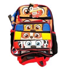 Get Your Little Ones Ready For School With This Colorful Paw Patrol Backpack From Innovations. The Backpack Features A Fun Animal Print Pattern With The Beloved Characters From The Show, Paw Control. It Has A Zip Closure To Keep All Their Belongings Secure And A Spacious Interior With A Lunch Kit For Added Convenience. The Backpack Is Made Of 100% Polyester And Has A Blended Fabric Type With Accents Of A Zipper. It Measures 15 Inches In Width, 16 Inches In Height, And 4 Inches In Depth. The Hand Paw Control, Paw Patrol Backpack, Lunch Kit, Ready For School, Animal Print Pattern, Nick Jr, Animal Prints Pattern, School Readiness, At School