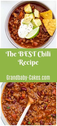 the best chili recipe is made with ground beef, beans and avocado