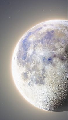 an artist's rendering of the moon in space