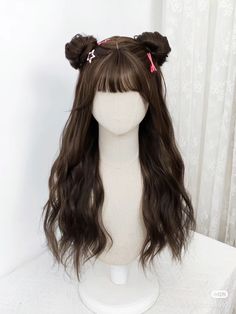 Cutecore Hairstyles, Korean Hair Ideas, Japanese Hairstyles, Korean Hairstyles, Kawaii Wigs, Cute Simple Hairstyles, Korean Hair, Japanese Hairstyle