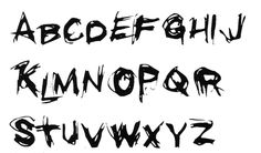 some type of graffiti font that is black and white with the letters written in it