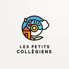 the logo for les petits collegens, which is designed by graphic artist and designer