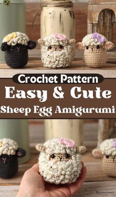 crochet pattern easy and cute sheep egg anigrium