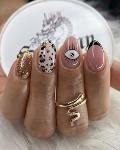 Mixed Nails, Autumnal Nails, Cheetah Print Nails, Color For Nails, Wow Nails, Magic Nails, Cute Simple Nails, Fancy Nails Designs