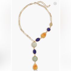 Nwot Ships Same Day Bring Delicate Color And Shine To Your Neckline With This Y-Necklace That Showcases A Colorful Array Of Jade Stones. 17 1/2" Length; 2 1/2" Extender; 1/2-1"W X 4 1/2"L Pendant Due To Natural Variation, Stone Color And Pattern May Vary Goldtone Plate/Jade/Recycled Metal Note If Your Not A Seller Sellers Pay 20% In Fees $.30 On $ In Tax’s Shipping Materials The Item Nordstrom Necklaces For Gifts, Nordstrom Jewelry, Jade Stone, Recycled Metal, Stone Pendant, Stone Pendants, Blue Gold, Semiprecious Stones, Womens Jewelry Necklace