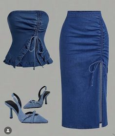 Denim Style Casual, Classy Short Dresses, Neat Casual Outfits, Skirt Collection, Cute Modest Outfits, African Inspired Clothing, Denim Outfits