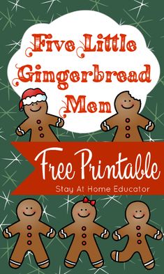 the five little gingerbread men free printable