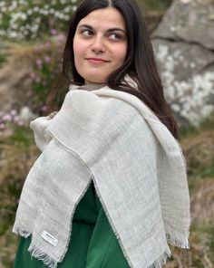 linen oatmeal scarf Wild Atlantic Way, Tea Lovers Gift, Linen Scarves, Gift Tea, Gifts For Bookworms, Irish Linen, Coffee Lover Gifts, Mug Shots, Bridal Gifts