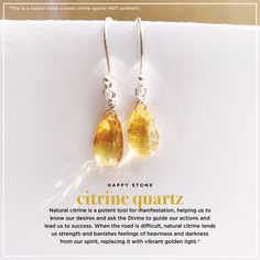 Citrine earrings are sure to turn heads! A premium hand-faceted teardrop wire wrapped small dangle yellow crystal. The citrine pear shape briolette enticingly like honey droplets. MATERIAL: Sterling Silver 925 BaseMETAL: Silver 925, 18k White Gold, 18k Yellow Gold, 14k Rose GoldPLATING: Sterling Silver Base, Plating 2X GEMSTONE: Natural Citrine Quartz STONE SIZE: Approx 0.45-05" EARRING LOOP: 0.80" HANDCRAFTED with Love by Joyfulmuze Teardrop Faceted Citrine Jewelry, Faceted Teardrop Citrine Jewelry, Hypoallergenic Amber Teardrop Jewelry, Teardrop Citrine Yellow Jewelry, Yellow Citrine Teardrop Jewelry, Yellow Teardrop Faceted Earrings, Yellow Faceted Teardrop Jewelry, Teardrop Citrine Jewelry For Gifts, Amber Teardrop Drop Earrings For Gift