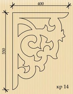 the pattern for an ornamental design is shown