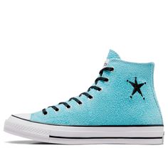 Converse x Stussy Chuck 70 High 'Sky Blue' A07663C Blue Winter Sports Sneakers, Winter Sports Blue Sneakers, Casual Blue Winter Sneakers, Converse X Stussy, All Stars Converse, Limited Edition Sneakers, Chuck 70, Fashion Performance, Sport Sneakers