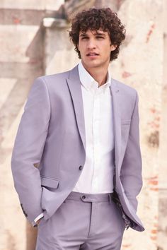 Purple Suits For Men, Light Purple Suit, Stylish Suits For Men, Purple Groomsmen, Male Suits, Light Purple Wedding, Prom Tux