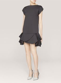 GIVENCHY - Ruffled neoprene dress - on SALE | Black Cocktail Dresses | Womenswear | Lane Crawford - Shop Designer Brands Online Givenchy Cocktail Dress, Neoprene Fashion, Black Cocktail Dresses, Rok Midi, Áo Blu, Givenchy Dress, Neoprene Dress, Model Citizen, Black Cocktail