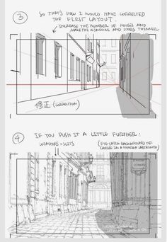 two drawings showing the interior and exterior of an apartment building, with different angles to each other