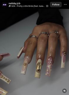 Nails Black Women, Long Rings, Baddie Nails, Edgy Nails, Nails Black, Acrylic Nails Coffin Short