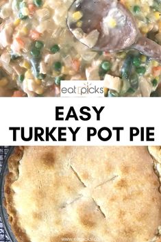 easy turkey pot pie recipe with peas and corn