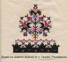 the cross stitch pattern is very colorful