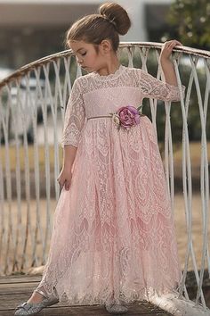 This vintage inspired lace frock is absolutely stunning in person. The color is a dreamy pink color and photographs amazing. The lace is soft, not scratchy and has a French eyelash edging, creating a perfect touch of vintage whimsy. The dress is fully lined with soft cotton and has a back zipper. The floral braided rope belt is completely removable and self ties in back for just the right touch of sweetness. 100% poly self, 100% soft cotton lining. Machine wash, hang dry. Gown Belt, Lace Frocks, Clothing Catalog, Toddler Dress, Pink Lace, Little Princess, Toddler Girls