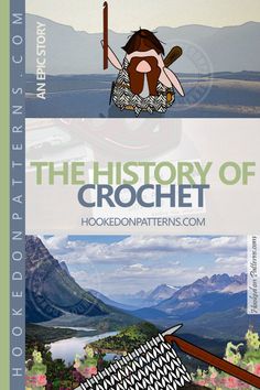 the history of crochet book cover with an illustration of a woman holding a fishing rod