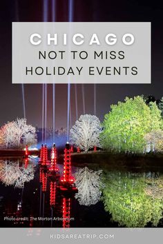 the chicago not to miss holiday events with text overlay that reads, chicago not to miss