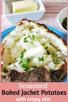 baked jacket potatoes with crispy skin are the perfect side dish for any meal