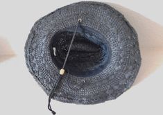 "Black hat with rhinestone 100% paper Beautiful pattern - see photos Wire brim - you can shape it the way you like Light and cool String Condition - great Size - 7\" x 8\"/24\" circumference" Adjustable Black Western Sun Hat, Black Brimmed Sun Hat For Rodeo, Black Brimmed Straw Hat For Country Events, Black Fedora Sun Hat For Rodeo, Black Country Style Straw Hat With Curved Brim, Black Country Style Sun Hat With Short Brim, Black Country Style Brimmed Straw Hat, Country Style Black Straw Hat With Short Brim, Black Country Style Straw Hat For Rodeo