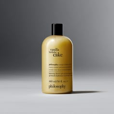 Escape In The Luxurious Lather Of Our Ultra-creamy, Iconic Philosophy Bath & Shower Gel, Upgraded With Our Skin-hugging Moisture Complex For All-day Hydration. 16 Oz. Transport Yourself To A Moment Of Self-care With The Ultra-creamy, Iconic Philosophy Shower Gel, Upgraded With A Skin-hugging Moisture Complex For Intense Hydration That Won’t Be Rinsed Off Yet Doesn’t Leave The Feel Of A Film Or Residue. The Moisture-barrier-respecting Formula Efficiently Cleanses, Soothes, And Comforts Dry Skin, While A Fluffy Coconut Butter, Caramel And Vanilla Scent Makes Every Day An Excuse To Celebrate. Formulated With 5x More Hydrating Ingredients Than Before. Hydration Lasts After Showering With No Film Or Residue. Clinically Demonstrated To Respect Skin’s Moisture Barrier. Ph-balanced Formula Doesn’t Philosophy Body Wash Vanilla, Vanilla Birthday Cake Body Wash, Vanilla Philosophy, Philosophy Vanilla, Philosophy Body Wash, Philosophy Shower Gel, Philosophy Products, Vanilla Birthday Cake, Exfoliating Face Wash