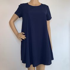 Lush Navy Blue Chiffon Dress. Nwot, Light And Flowy, Perfect For All Seasons. Length: Above Knee, Mini Size Xs, Dry Clean, 100%Polyester Blue Chiffon A-line Summer Dress, Blue Chiffon Mini Dress With Short Sleeves, Blue Chiffon Short Sleeve Mini Dress, Chiffon Short Sleeve Dresses For Work, Flowy Chiffon Mini Dress With Short Sleeves, Blue Flowy A-line Chiffon Dress, Blue Flowy Knee-length Chiffon Dress, Blue Chiffon Short Sleeve Dress, Blue Chiffon Dress With Short Sleeves