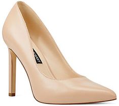 Clean, simple lines create a stunning silhouette, defining a trend-savvy, pointy-toe pump set on a sky-high heel. From Nine West. Spring Court Shoes For Workwear, Pointed Shape, Pointed Court Shoes For Workwear In Spring, Spring Pointed Court Shoes For Work, Pointed Court Shoes For Spring Workwear, Spring Workwear Pointed Court Shoes, Sleek Pointed Toe Court Shoes For Spring, Sleek Spring Pointed Toe Court Shoes, Chic Pointed Spring Court Shoes, Spring Chic Pointed Court Shoes